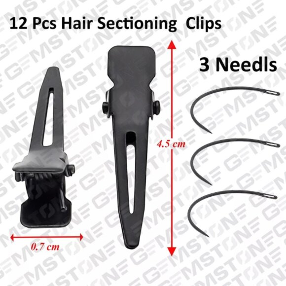 Matt Black Hair Extensions Plier Hook Tools Kit For Micro Nano Rings Fitting Box - Picture 5 of 10